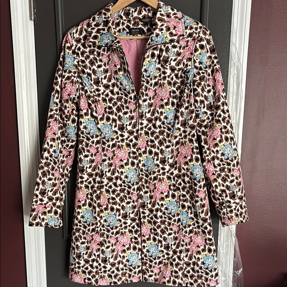 🌸🤎🩵 NICOLE Floral Animal Print Women's Coat